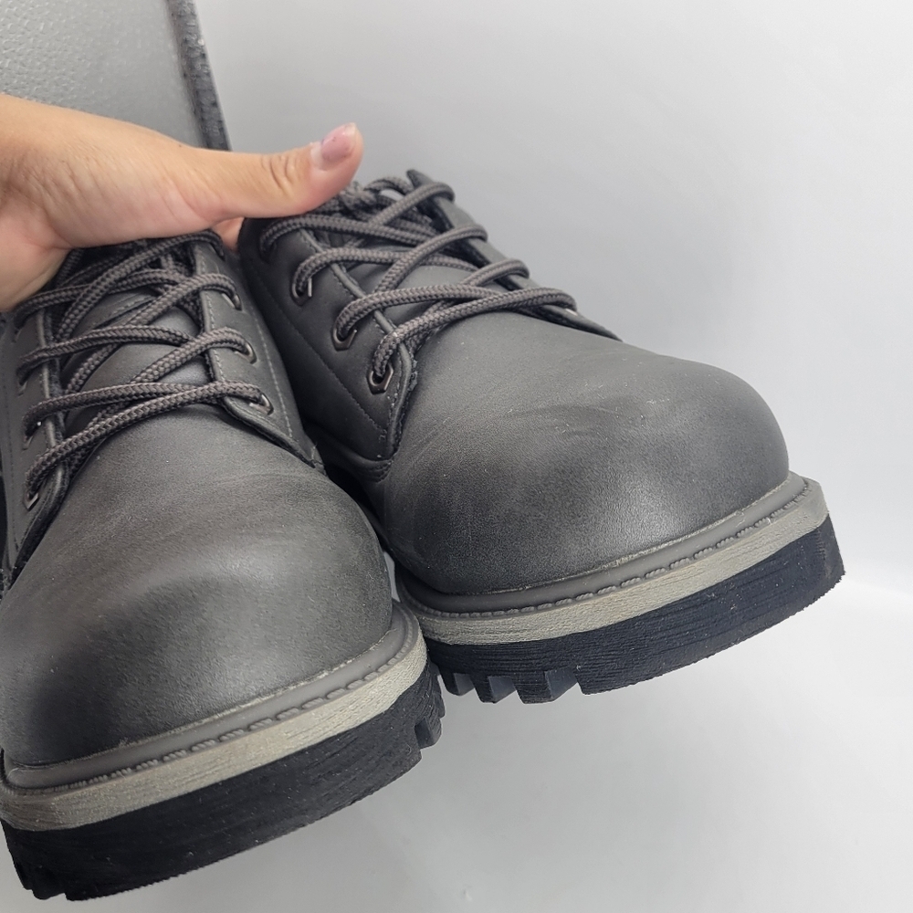 Lugz Men's Empire Water Resistant Oxford Boots Size 7.5 Grey Cushion NWOB - Picture 4 of 13